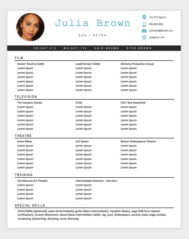 Resume Template: Clean Teal